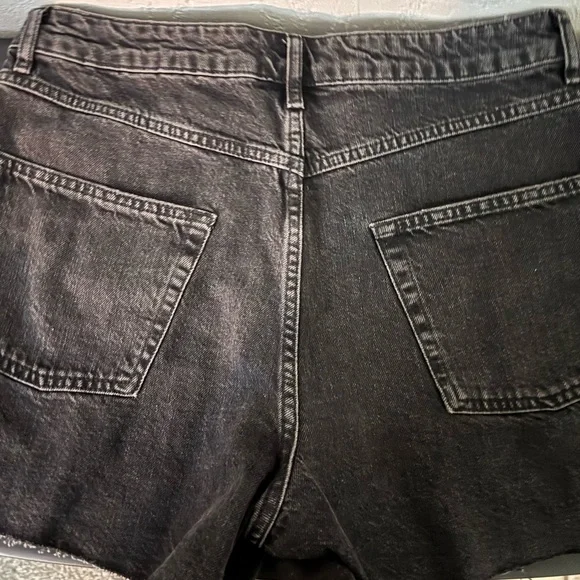 Topshop Black Denim Shorts - Picture 4 of 4